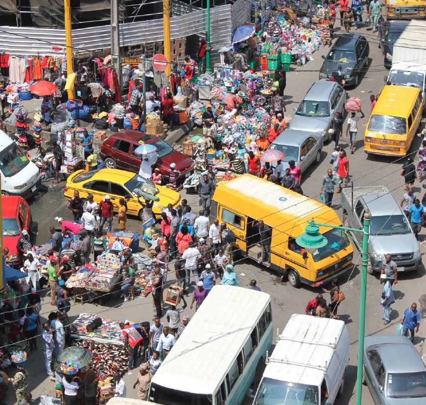 A city centre scene, Lagos, Nigeria
